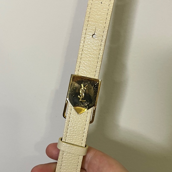 Yves Saint Laurent Vintage Cream Leather Bag - Picture 7 of 13